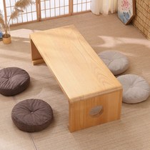 Antique design solid wood tatami tea table simple window table Japanese sunstage small low table Kang table Chinese culture piano table