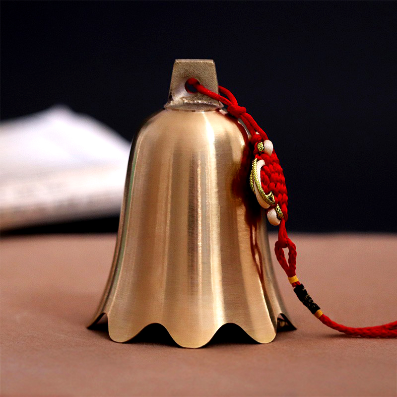 China knot No. 1 bronze bell pendant wind bell hanging decoration bronze bell bronze bell hanging gate Ping An alarm bell brass alarm bell