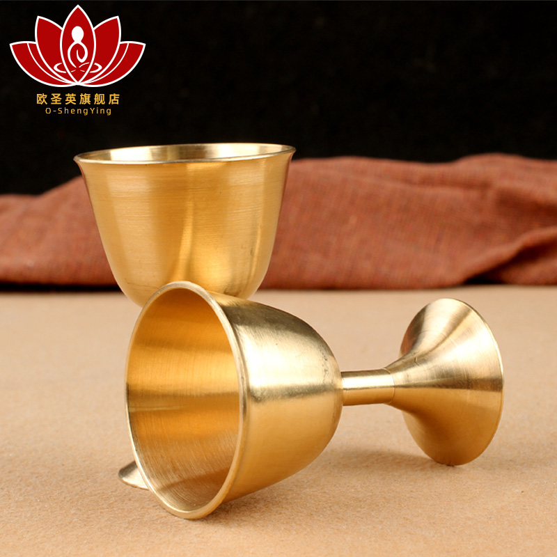 Ost British Copper Wine Pot Suit High-Footed Wine Glass Pendulum Pieces Home Old White Wine Dedicated to the Caixigong Cup Chinese for furniture