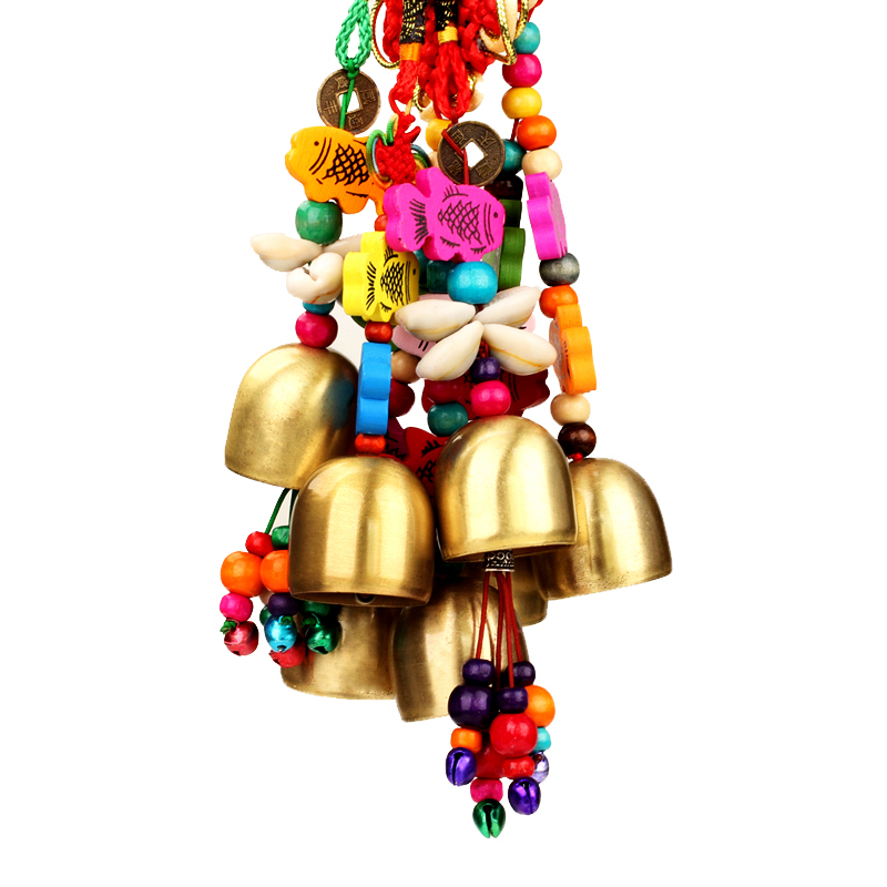 Copper bell wind bell hanging decoration gourd bell brass shop opens to remind bell door hanging decoration bell