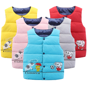 已验货！秋冬羽绒棉男女童马甲保暖棉坎肩