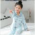 Trẻ em Pyjama 3 cô gái 4 áo dài tay 5 bông 6 mùa thu 8 trẻ em 9 năm mùa xuân cũ và cô gái mùa thu quần áo nhà thiết. 