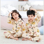 Trẻ em Pyjama 3 cô gái 4 áo dài tay 5 bông 6 mùa thu 8 trẻ em 9 năm mùa xuân cũ và cô gái mùa thu quần áo nhà thiết.