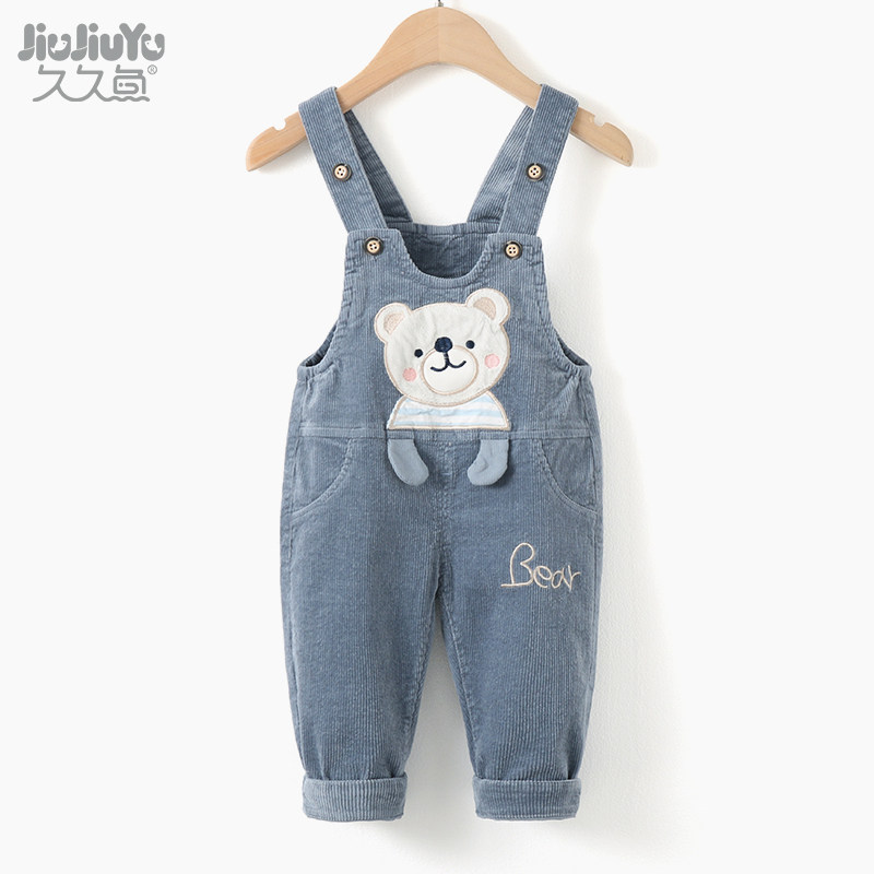Baby carrier pants male treasure spring and autumn plus velvet open stall boy child infant one-year-old corduroy baby pants woman