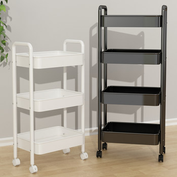 Cart storage rack kitchen floor-to-ceiling bedroom multi-layer mobile bookshelf bathroom bathroom bathroom baby snack storage rack