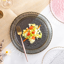 Light Extravagant PHNOM PENH GLASS CUTLERY OSTYLE PAN BOWL WESTERN DINING TRAY STEAK TRAY GLASS PAN DINING FRUIT SARA PAN