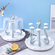 Cup shelving water glass rack Home Creative cup shelf Drain Cup Rack Drain Pan Glass Cup Shelf