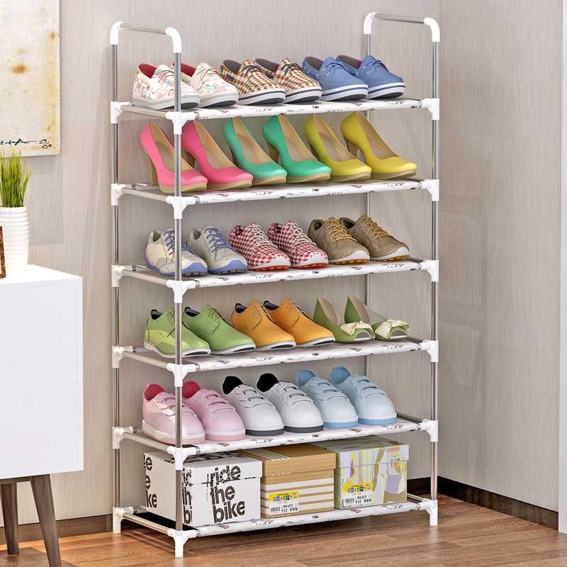 Shoe rack simple door home multi-layer durable dust-proof shoe cabinet economical dormitory rental room shoe rack