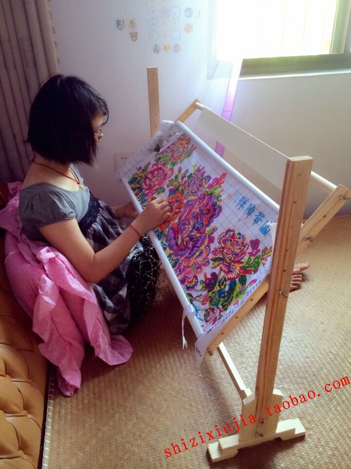 Cross embroidered shelf Home small special adjustable fixer handheld bracket embroidered with a convenient new desktop