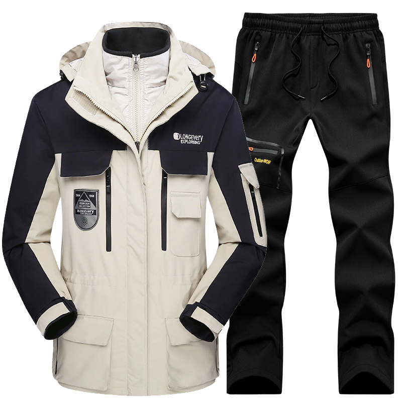 Stormtrooper suit men's suit Autumn and winter cold suit tooling Waterproof stormtrooper suit pants suit Female net red outdoor mountaineering suit