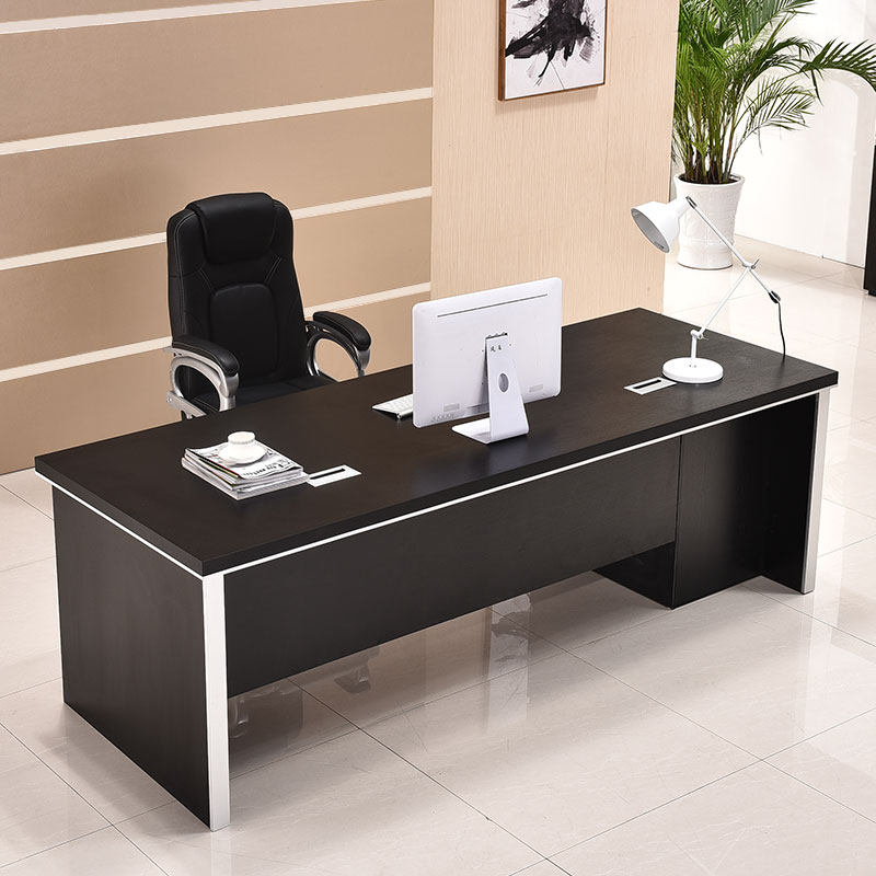 Office furniture boss office desk and chair simple modern black single large desk president manager in charge of computer desk