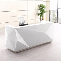 Cidi Furniture Company Front Desk White Paint Reception Desk Cashier Hall Fashion Creative Front Desk