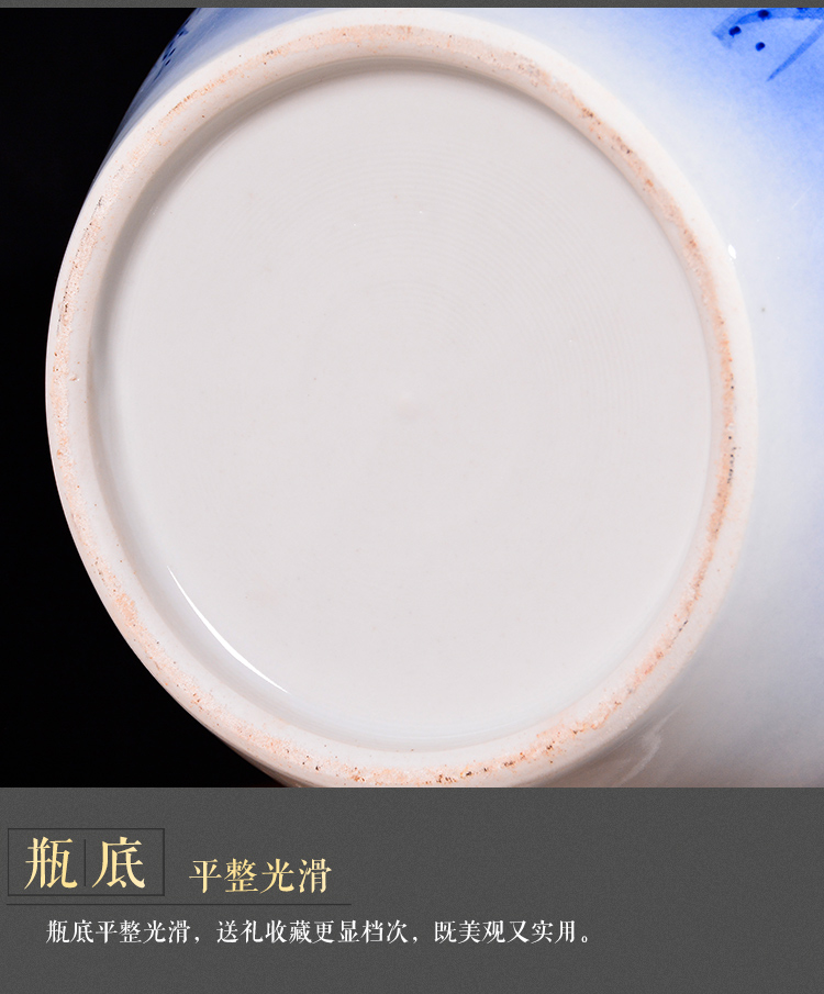 Jingdezhen ceramics hand - made lotus middle Chinese style living room TV ark, adornment is placed more than large vase