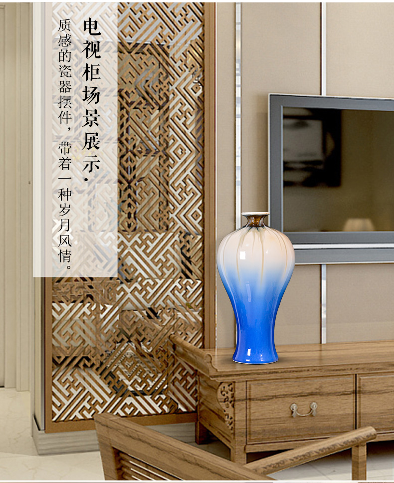 Jingdezhen ceramics up vases, flower arrangement of Chinese style household rich ancient frame sitting room porch TV ark adornment furnishing articles