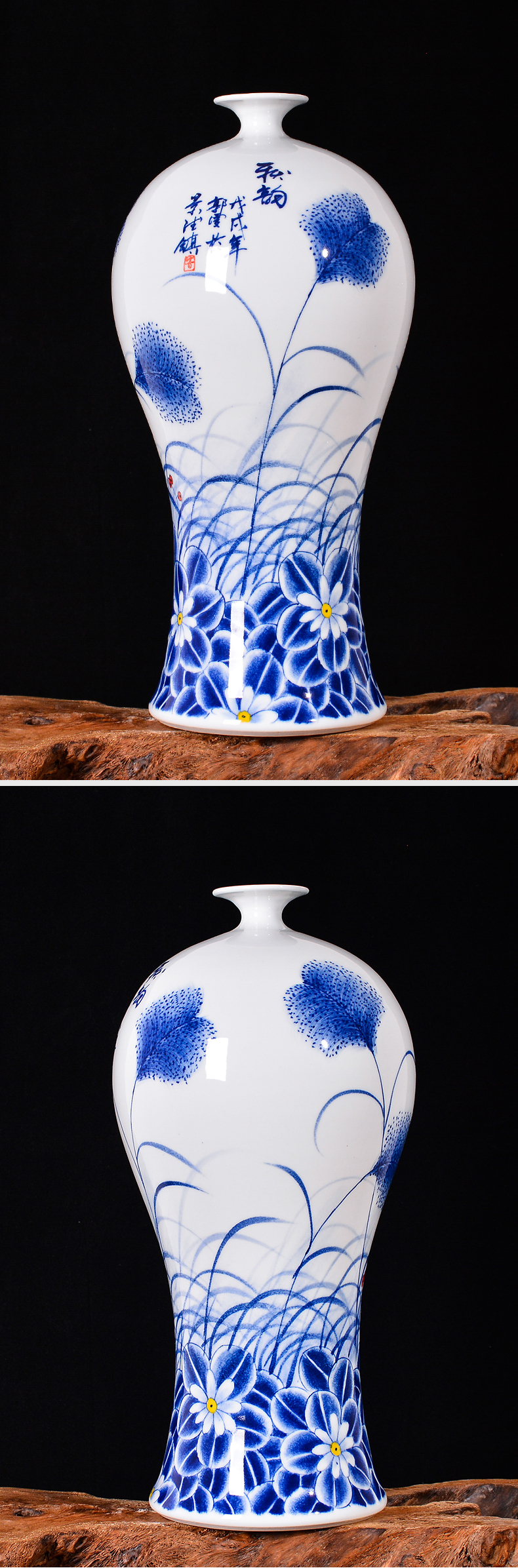 Cixin qiu - yun, hand - made flower arranging decorative vase Chinese jingdezhen ceramics sitting room porch TV ark, handicraft furnishing articles