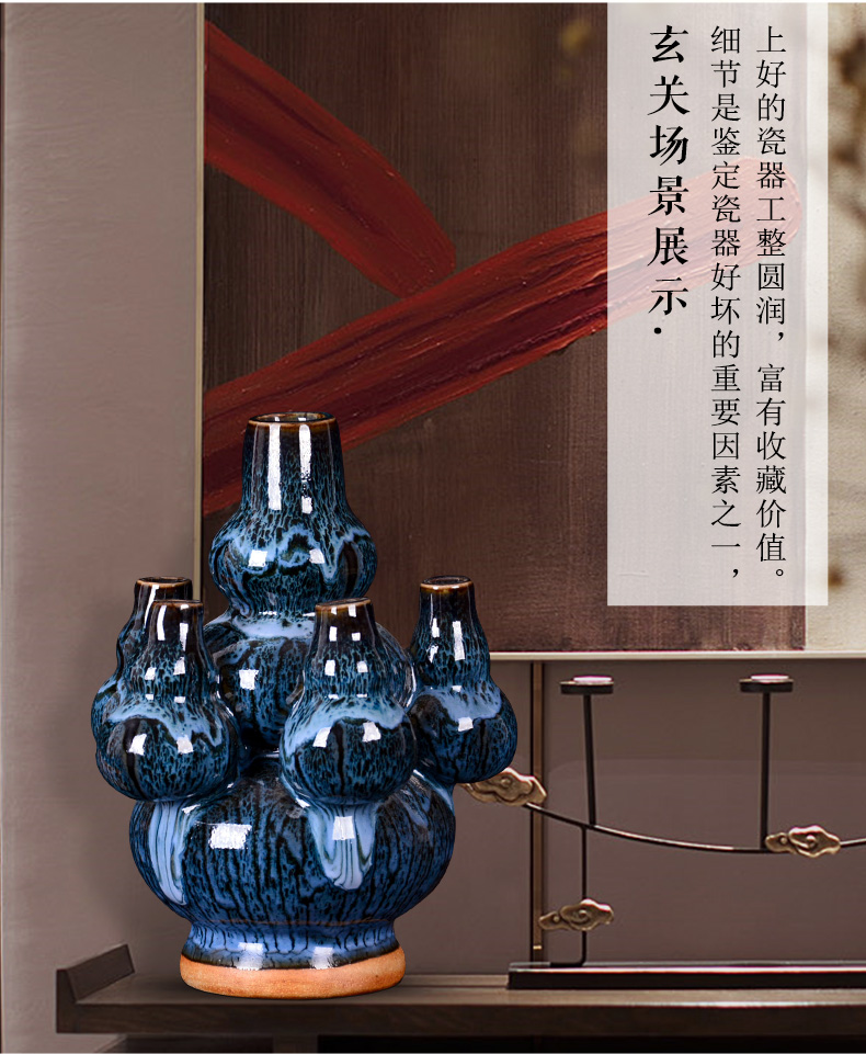 Jingdezhen ceramics vase archaize up CPU furnishing articles Chinese antique living room TV cabinet decoration