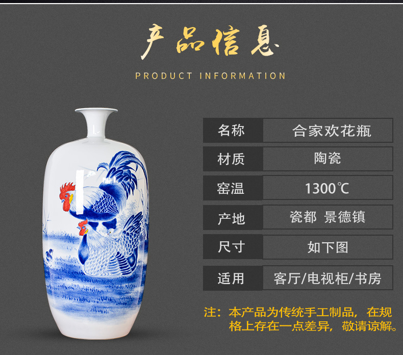 The Master of jingdezhen ceramics hand - made intergenerational vase Chinese style living room TV ark, rich ancient frame decorative plate is placed