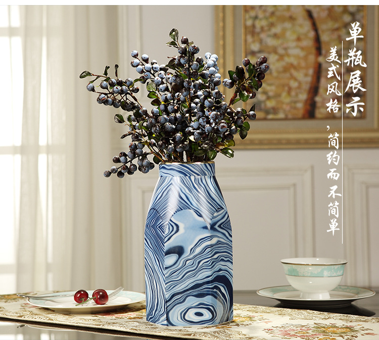 Jingdezhen ceramic flower arranging floret bottle American sitting room place flower implement Nordic household porcelain table decorations