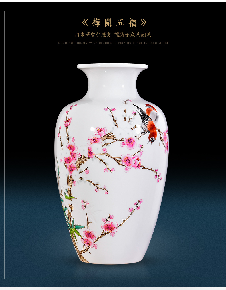 The Master of jingdezhen ceramics hand - made thin foetus knife clay vases, flower arranging new Chinese style living room place wedding gift