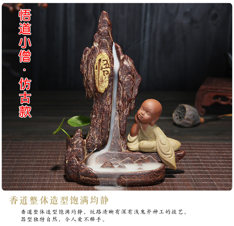 Backflow censer creative archaize ta ceramic aroma stove home sitting room interior furnishing articles there are Buddha with supplies