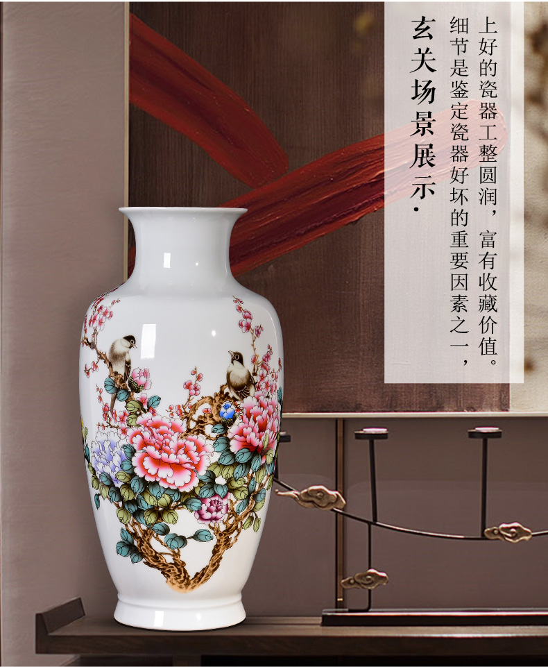 Jingdezhen ceramics, vases, flower arrangement of Chinese style household furnishing articles, the sitting room porch ark decoration large TV ark