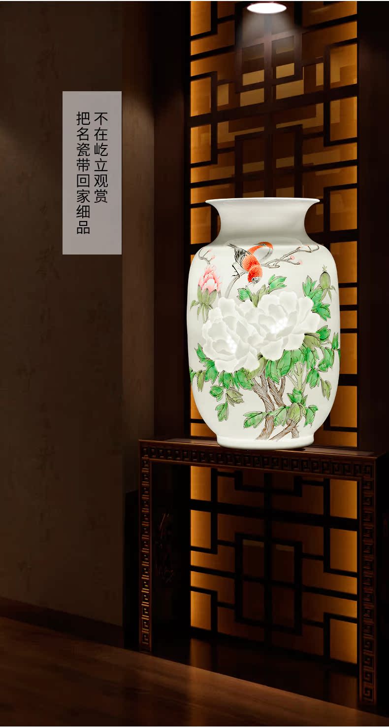 The Master of jingdezhen ceramics hand - made thin foetus knife clay vases, flower arranging new Chinese style living room place wedding gift