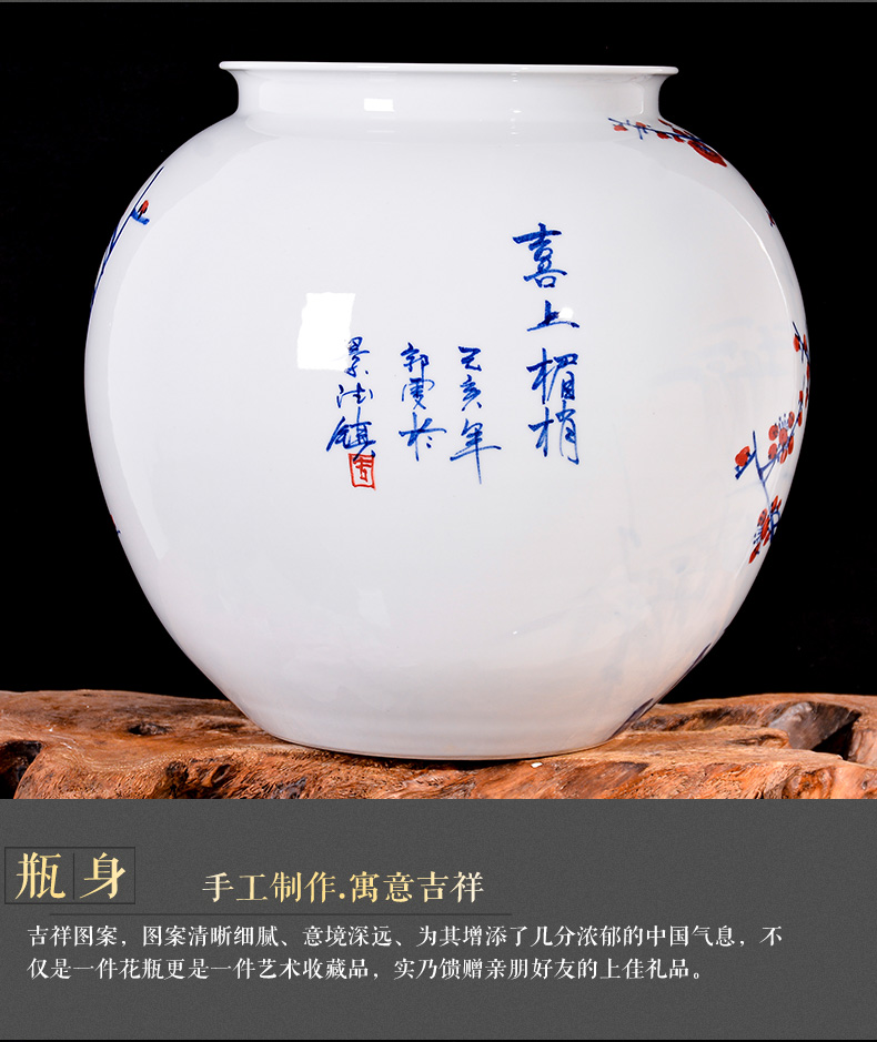 The Master of jingdezhen ceramics hand - made enamel vase flower arranging new Chinese style living room TV ark, beaming furnishing articles