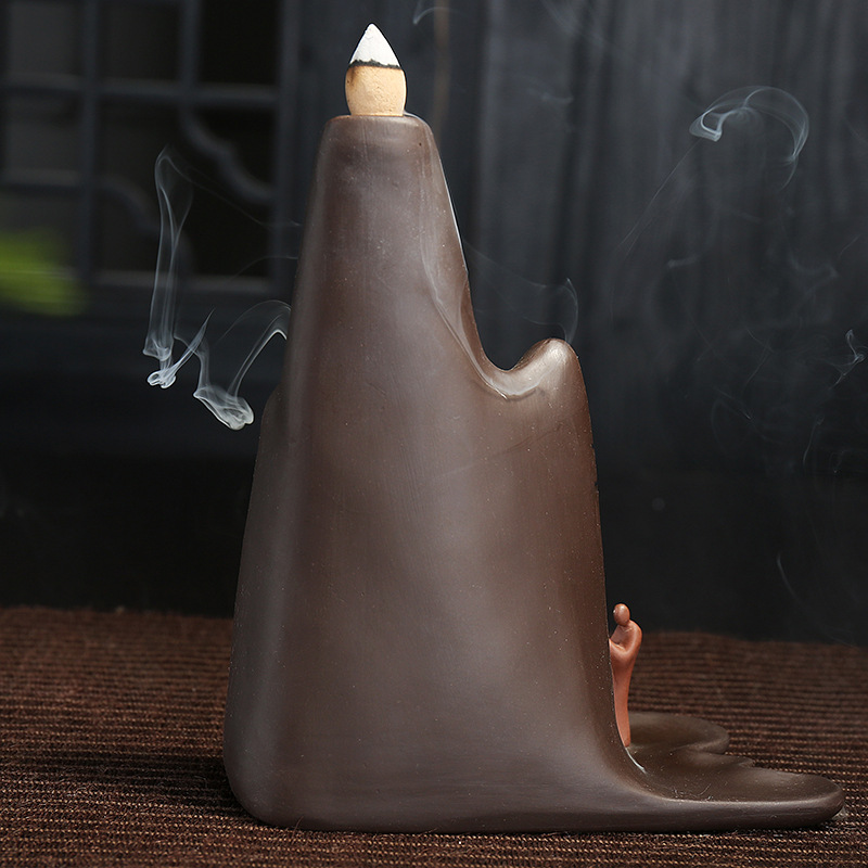 Backflow incense buner mountain stream ta violet arenaceous indoor home sitting room incense, tower incense buner furnishing articles of handicraft