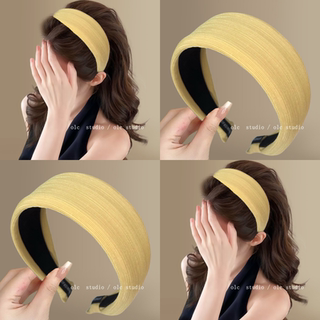 柠檬茉莉~气质高颅顶宽边发箍女轻奢高级感洋气时尚不压发旅行箍