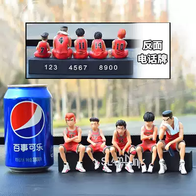 Mobile phone plate temporary parking number plate slam dunk master car decoration car interior accessories Sakuragi flower Road