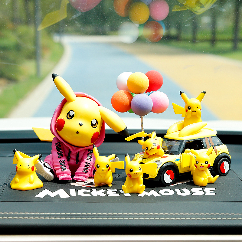 Pikachu car swing piece creative personality cute on-board ecstasy central control bench model in-car adornment