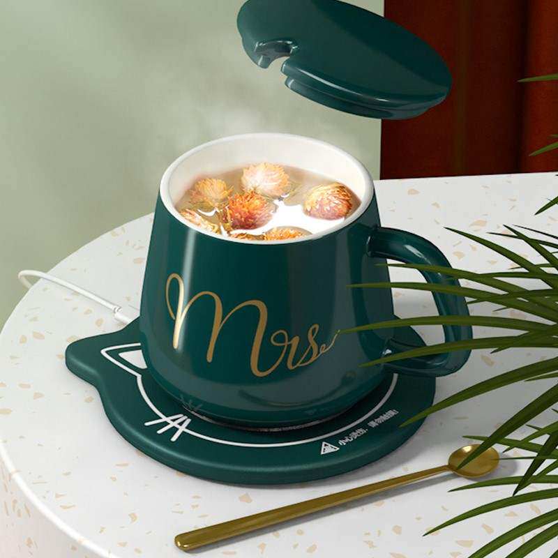 Thermostatic cup cushion USB insulated cup cushion 55-degree warm warm cup cushion hot milk portable water glass heating base office