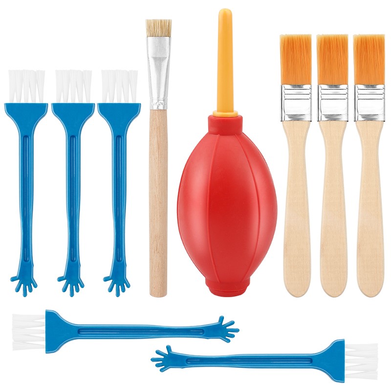 Cleaning Brush Computer Keyboard Brushed Mobile Phone Slit Desktop Computer Case Host Dust Clear Grey Suit Small Hair Brush Tool