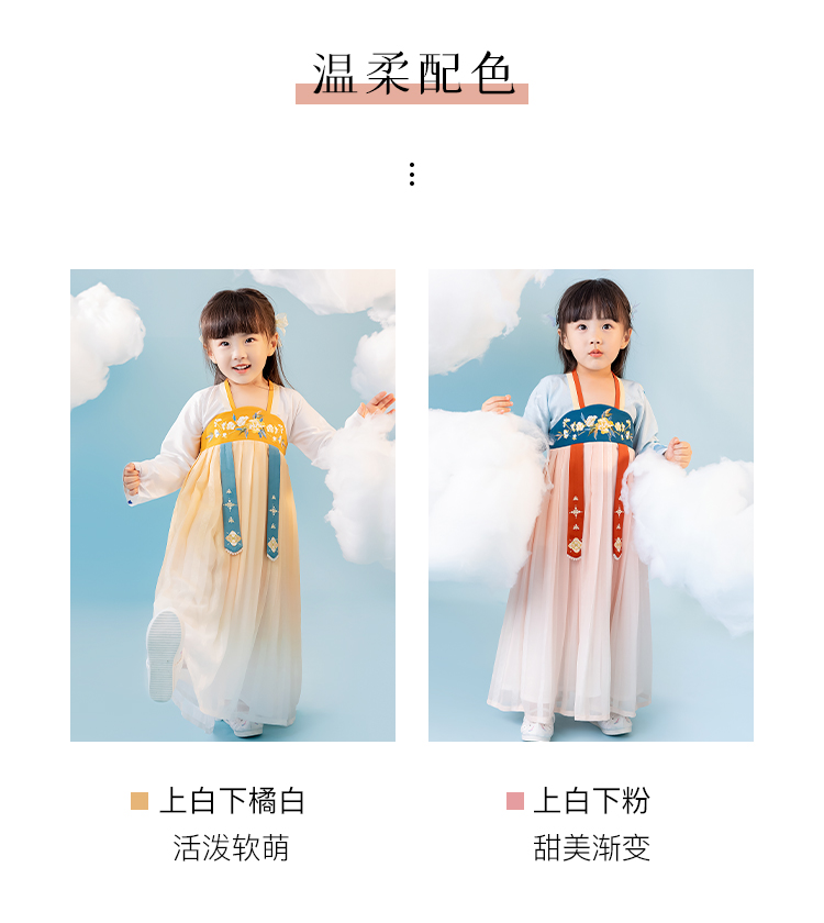 华小夏儿童汉服女童小花裙 图6