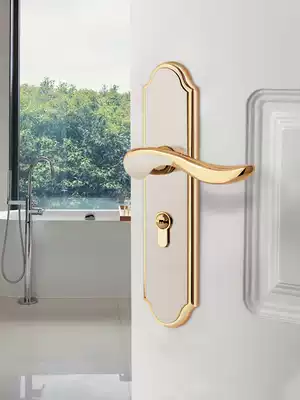 Old door change lock whole set of old wooden door door lock room indoor bedroom lock household universal door handle