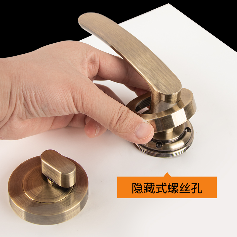 Invisible door lock single-sided lock concealed hidden indoor bedroom door lock powder room keyless hidden background wall lock