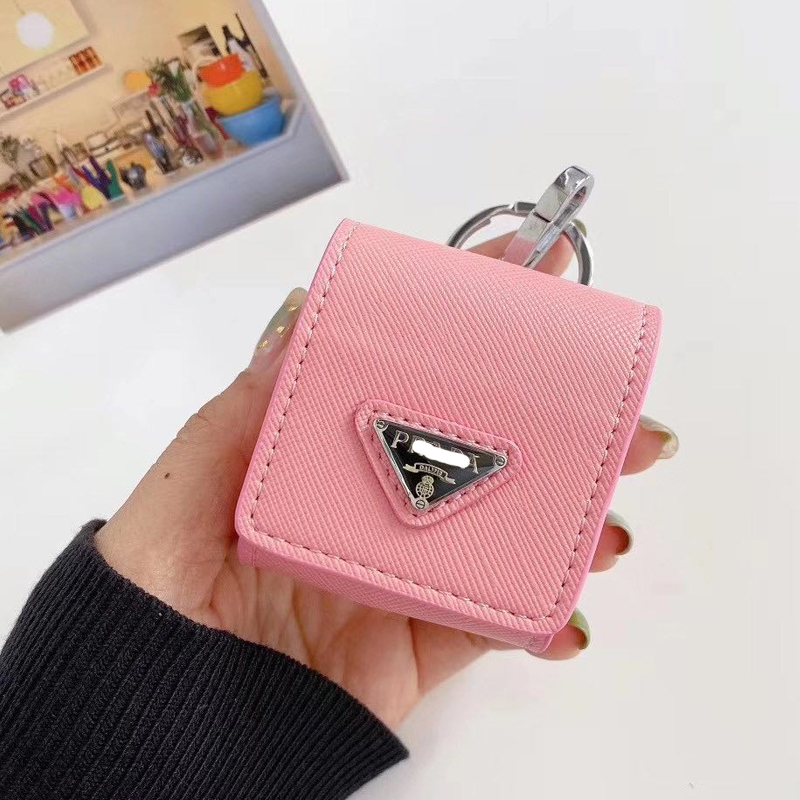 Pink Small Bag Triangle -- Gen 1 / Gen 2 GeneralTXO Triangle Bag apply Apple Airpods1 generation 2 generations Earphone cover Airpodspro 3 days Han Chaopai