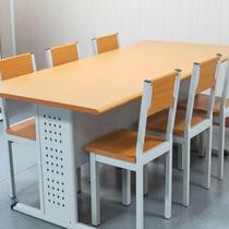 Steel-wood reading table library chair reading room table and chair combination reading table steel bookshelf school training table