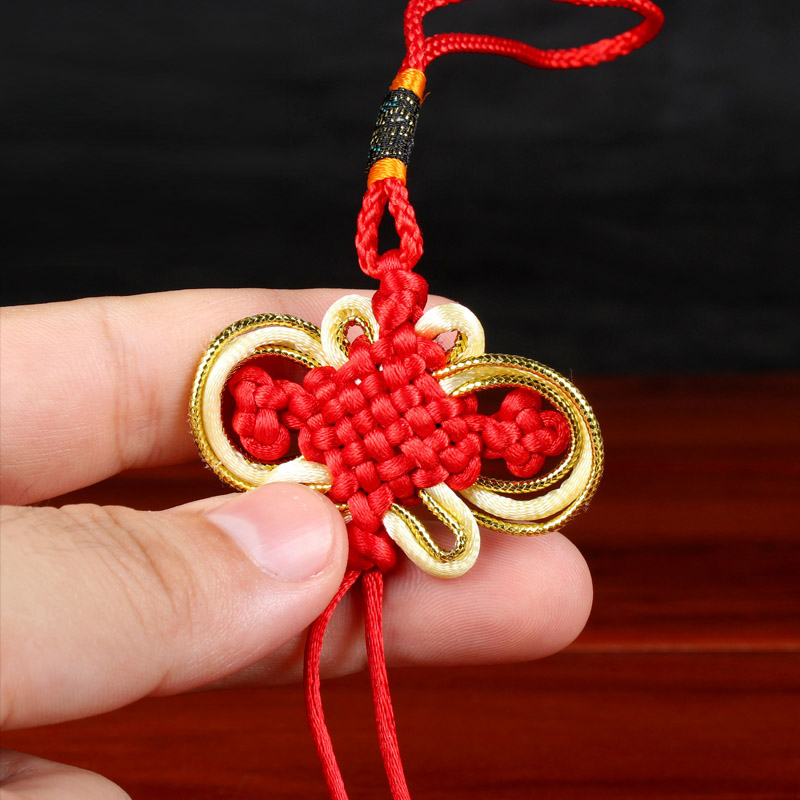 China Knot Red Yellow Five Colored Thread Hang Ears flow Suter Little Phnom Penh China knot Chinese characteristics weaving process