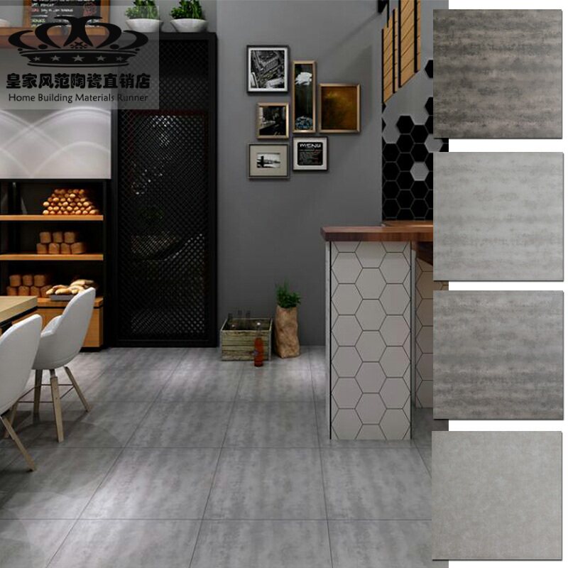 Nordic Grey Floor Tiles Cement Tiles 600X600 Dining Hall Chains Anti Slip Ground Brick 800X800 Floor Brick