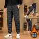 Plus size warm down pants men's winter windproof ນອກກິລາກາງເກງຍາວລະດູຫນາວໃສ່ pants ຝ້າຍຫນາ trendy