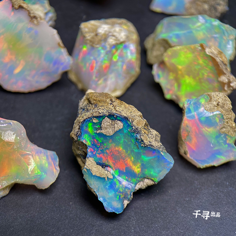 01 Natural African Opal Rough Stone Fire-Color Opal Raw Gemstone Opal Mineral Crystal Collection Specimen Science Popularization