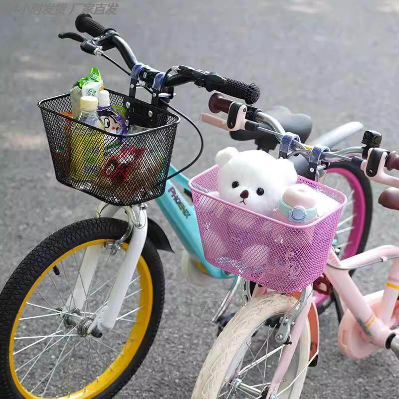 フロントマウント式自転車バスケット、子供用自転車バスケット、マウンテンバイク用収納バスケット、汎用クラシック自転車バスケット