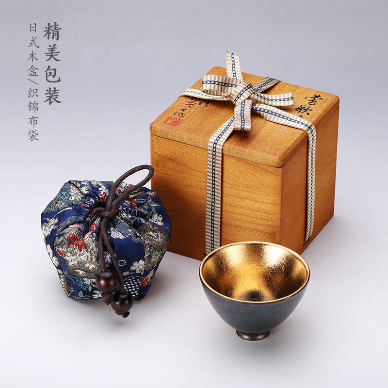 Yingzhong burns the colorful peacock glaze 24K cup hand ceramic hand - hand gift gift - gift master cup