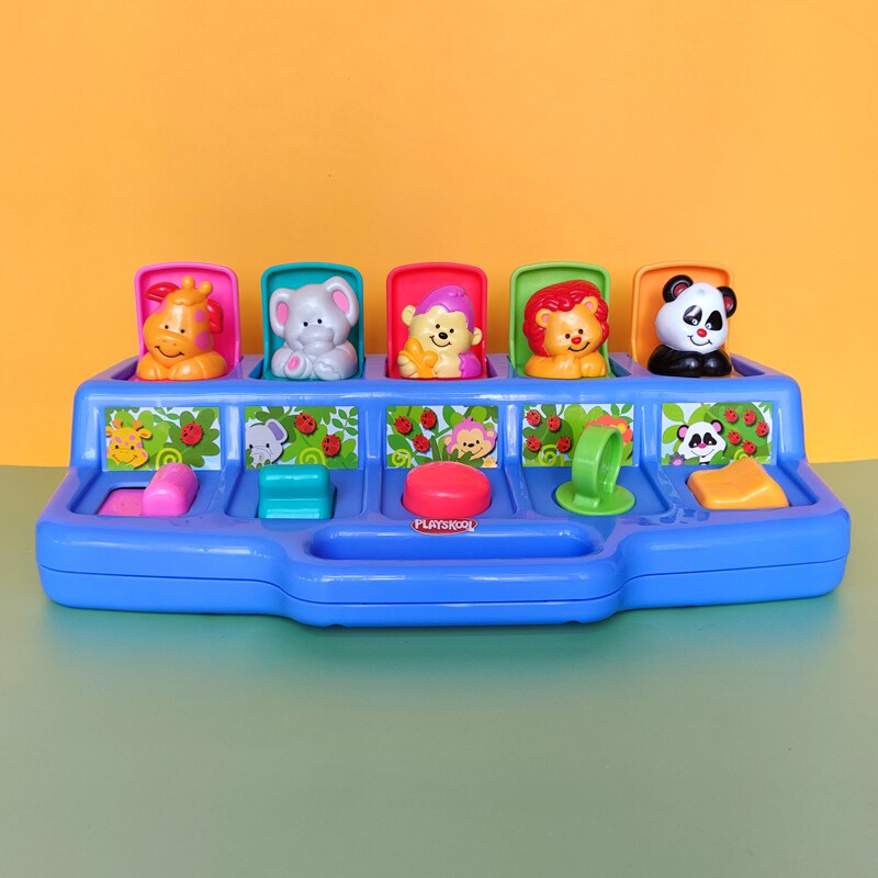 Spot US Playskool switch box press pop cause and effect relationship toy fine motion treasure surprise