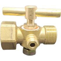 Tee cock valve rotary plug valve pressure gauge valve boiler Corker with exhaust hole Inner 14 * 1 5 out of 20 * 1 5