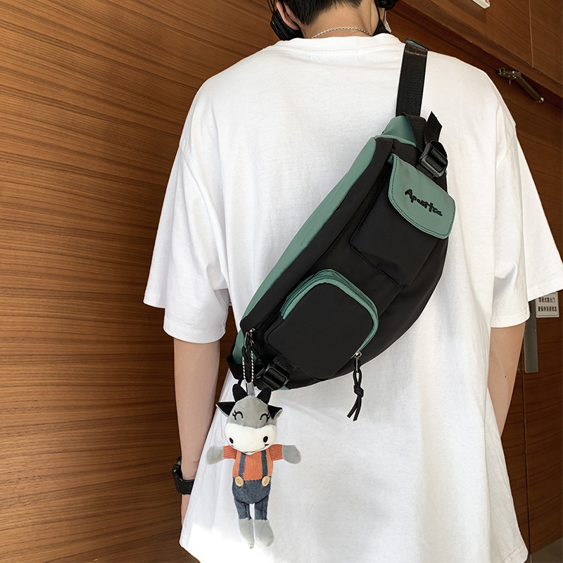 Day Ensemble Skew Satchel Boys Street Trend Students Single Shoulder Bag Women Ins Han Edition Fashion 100 Hitch Bag Satchel Wave