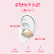 (Deciphering for a long time without pain) True wireless Bluetooth headset 2021 new bone conduction hanging ear type non-ear mini cute girl type mens sports running long standby battery noise reduction