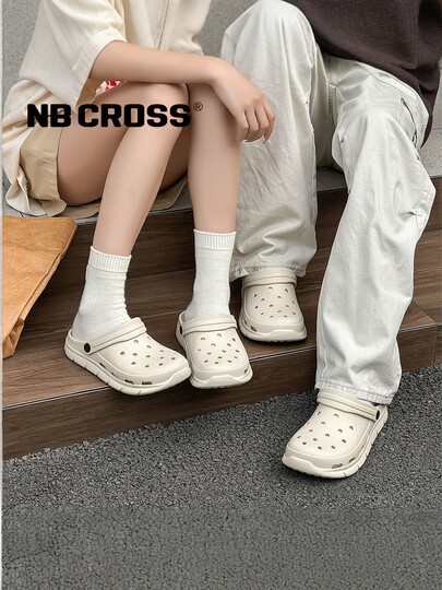 NB CROSS Flagship Store Croc Shoes Women's Outerwear 2025 New Summer Men's and Women's Couple's Versatile Women's Sandals