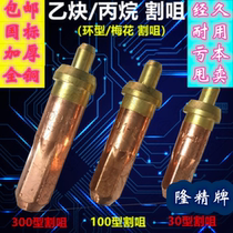 Oxygen acetylene propane gas manual cutting nozzle cutting tip G01-30 100 300 plum ring cutting tip Longjing